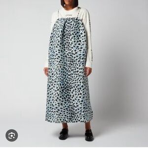 GANNI Crisp Jacquard dress in Egret